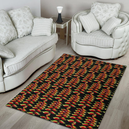 Heliconia Pattern Print Design HL05 Area Rugs
