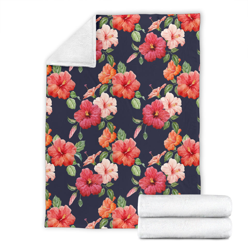 Tropical Flower Pattern Print Design TF020 Fleece Blanket