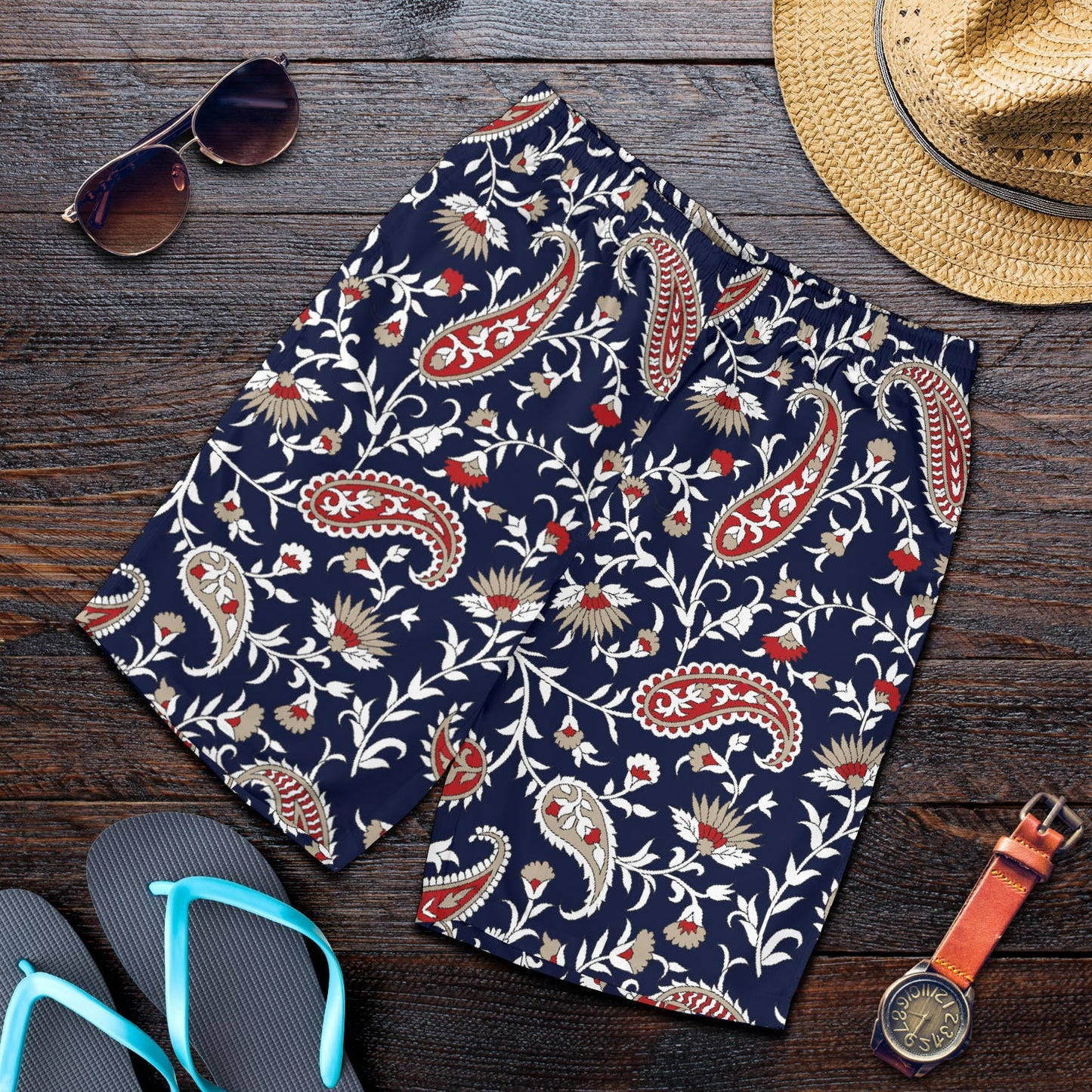 Paisley Pattern Print Design A05 Mens Shorts
