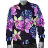 Orchid Pattern Print Design OR010 Men Bomber Jacket