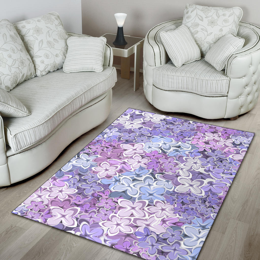 Lilac Pattern Print Design LI01 Area Rugs