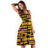 Bitcoin Pattern Print Design DO03 Midi Dress