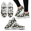 Daisy Pattern Print Design DS08 Sneakers White Bottom Shoes