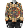 Calendar Aztec Pattern Print Design 02 Women's Bomber Jacket