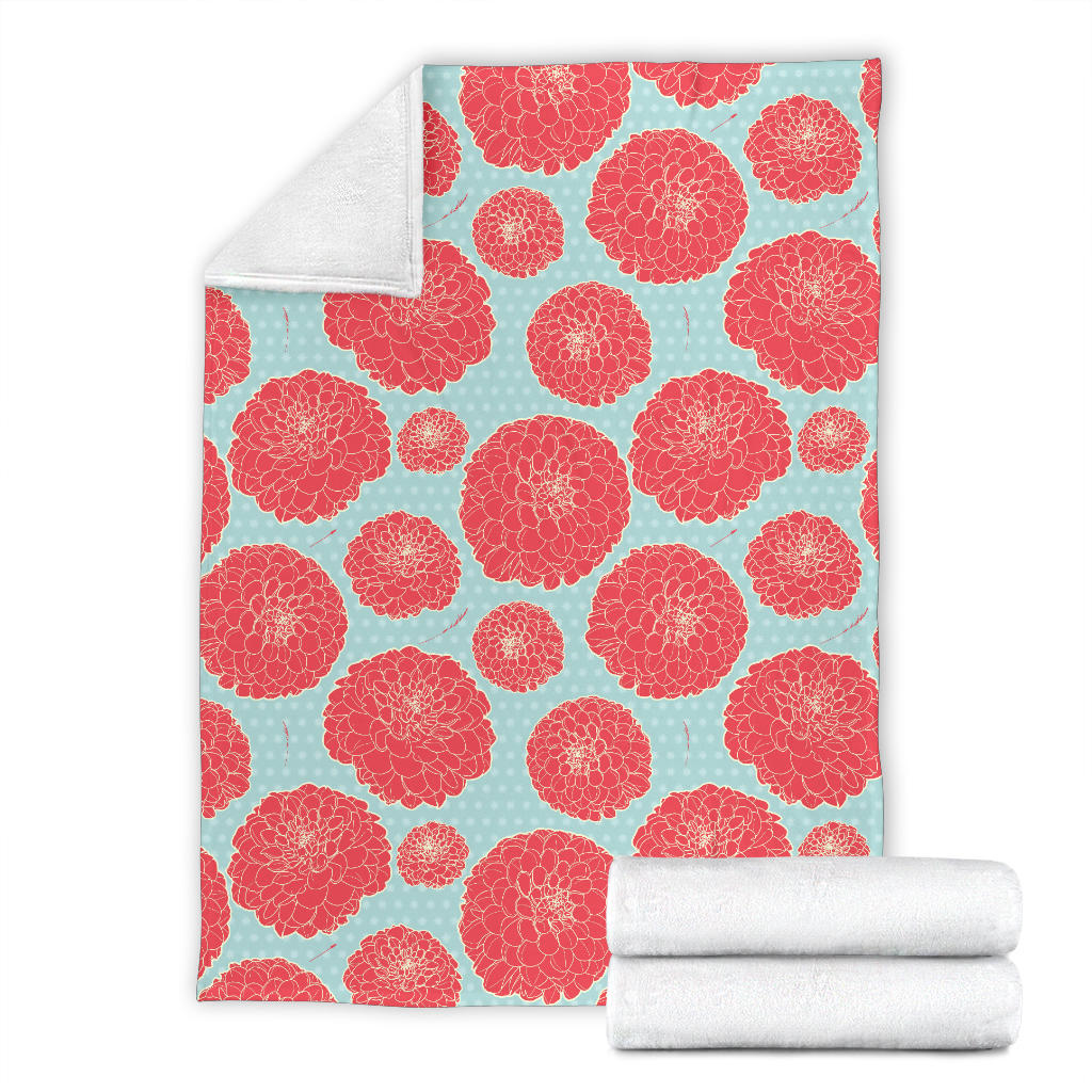 Marigold Pattern Print Design MR03 Fleece Blanket