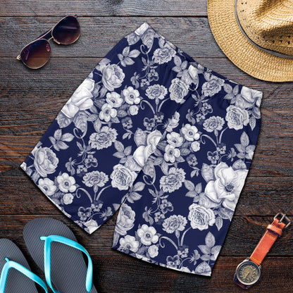 Floral Infrared Pattern Mens Shorts