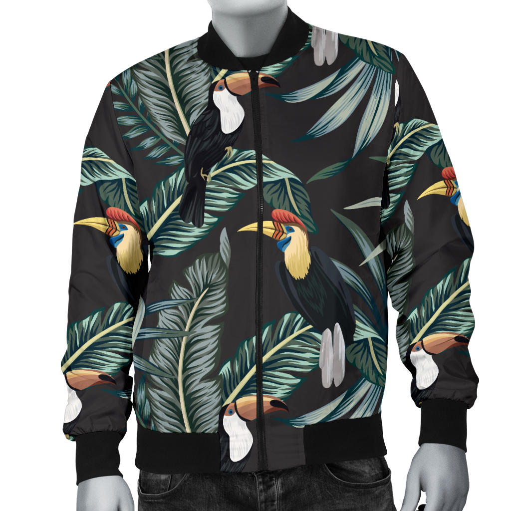 Rainforest Pattern Print Design RF06 Men Bomber Jacket