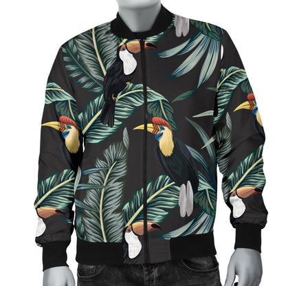 Rainforest Pattern Print Design RF06 Men Bomber Jacket