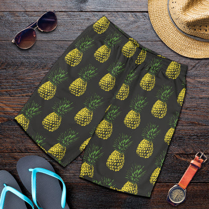 Gold Pineapple Mens Shorts