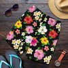 Hibiscus Pattern Print Design HB025 Mens Shorts