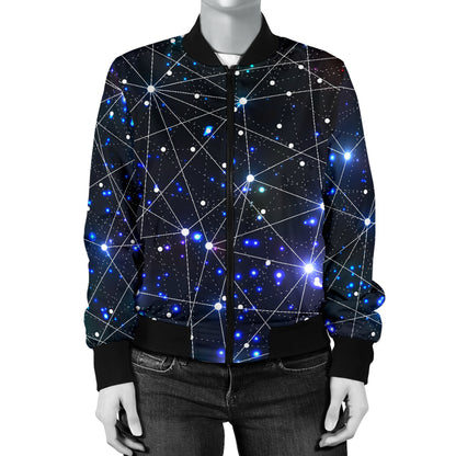 Cosmic Pattern Print Design 01 Women's Bomber Jacket