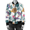 Aloha Hawaii Beach Pattern Print Design 04 Women's Bomber Jacket