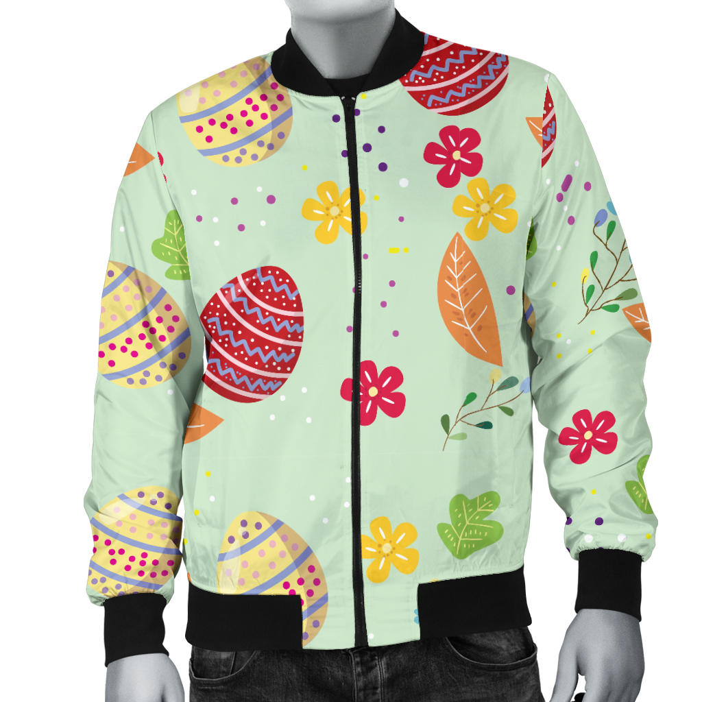Easter Eggs Pattern Print Design RB07 Men Bomber Jacket