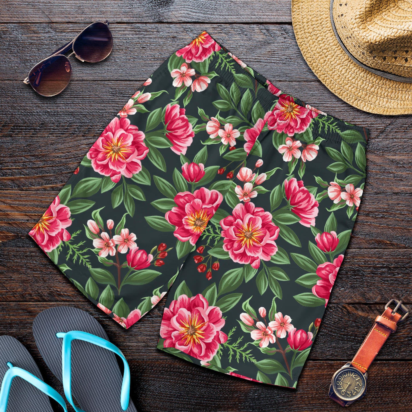 Summer Floral Pattern Print Design SF06 Mens Shorts