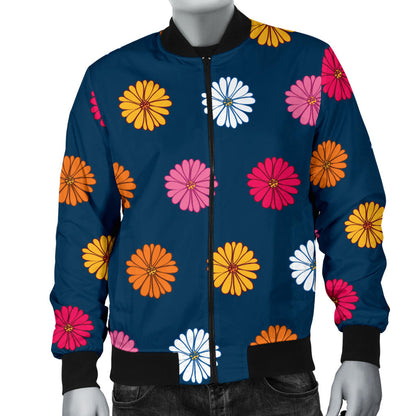 Gerberas Pattern Print Design GB06 Men Bomber Jacket