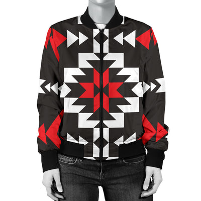 Navajo Pattern Print Design A02 Women's Bomber Jacket