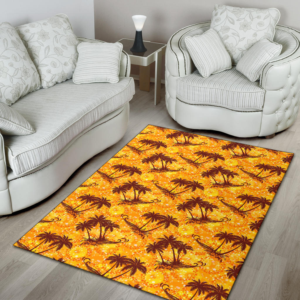 Palm Tree Pattern Print Design PT012 Area Rugs