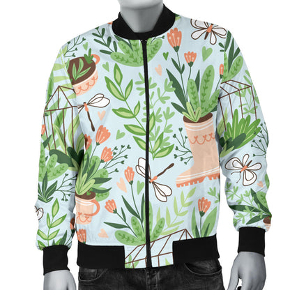 Gardening Pattern Print Design G04 Men Bomber Jacket