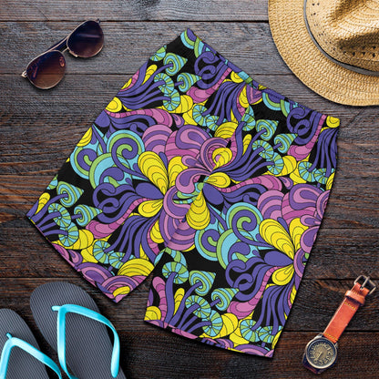 Psychedelic Pattern Print Design A04 Mens Shorts