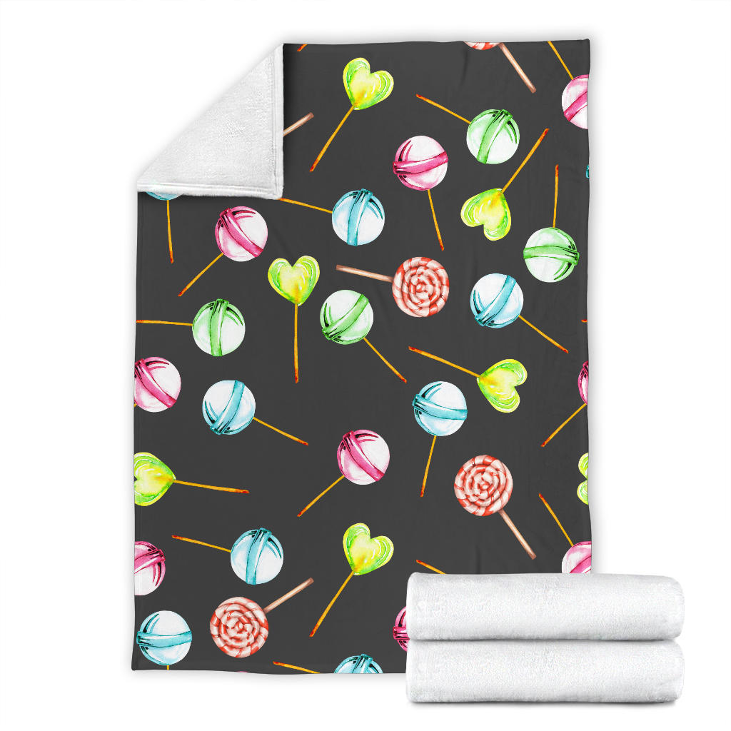 Lollipop Pattern Print Design LL02 Fleece Blanket