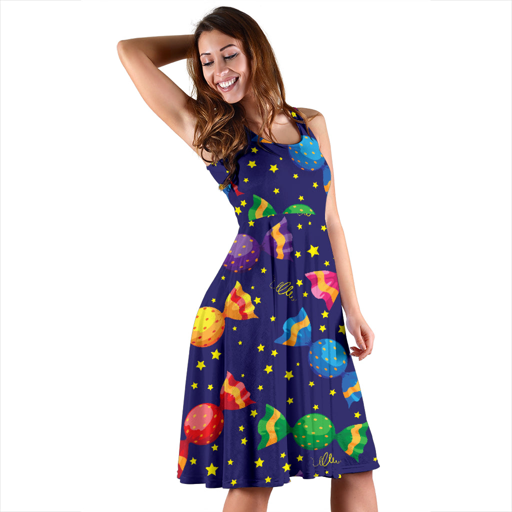 Candy Pattern Print Design CA06 Midi Dress