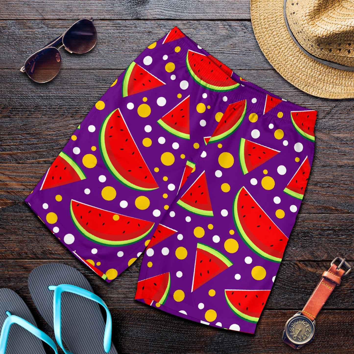 Watermelon Pattern Print Design WM010 Mens Shorts