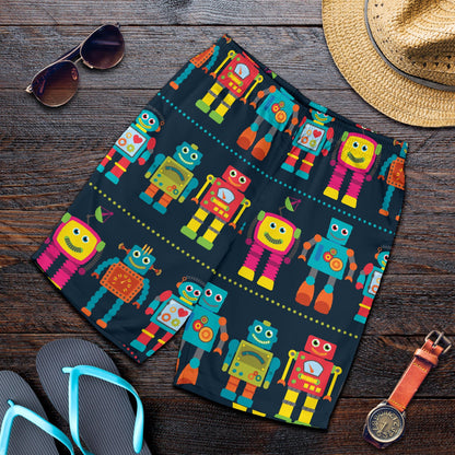 Robot Pattern Print Design A01 Mens Shorts