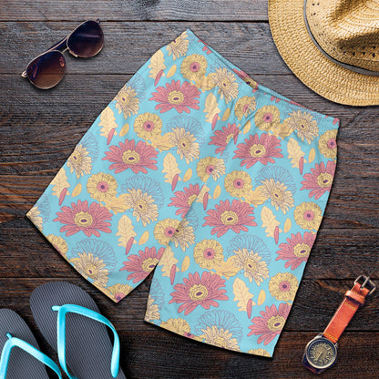 Gerberas Pattern Print Design GB04 Mens Shorts