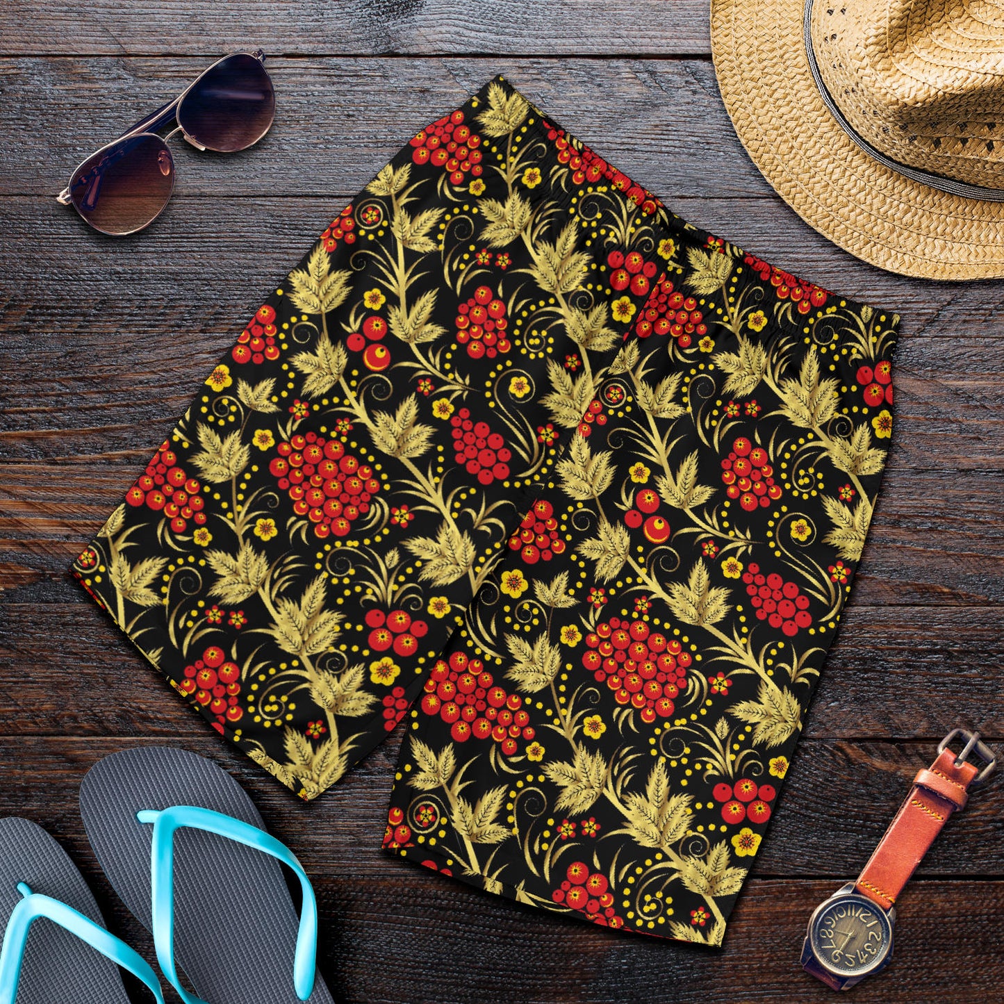 Cranberry Pattern Print Design CB02 Mens Shorts
