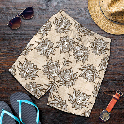 lotus Boho Pattern Print Design LO05 Mens Shorts