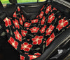 Red Hibiscus Pattern Print Design HB021 Rear Dog  Seat Cover