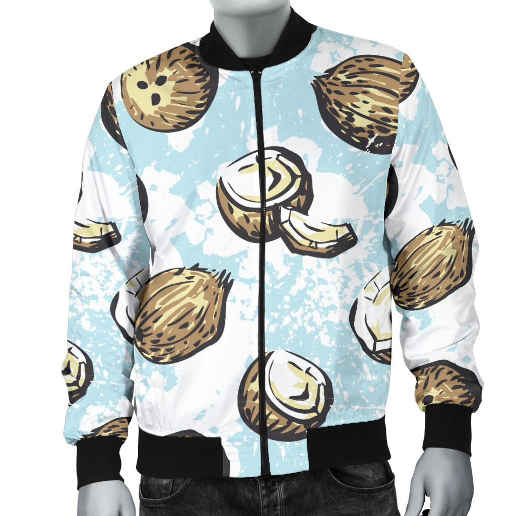 Coconut Pattern Print Design CN01 Men Bomber Jacket