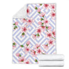 Cherry Blossom Pattern Print Design CB07 Fleece Blanket