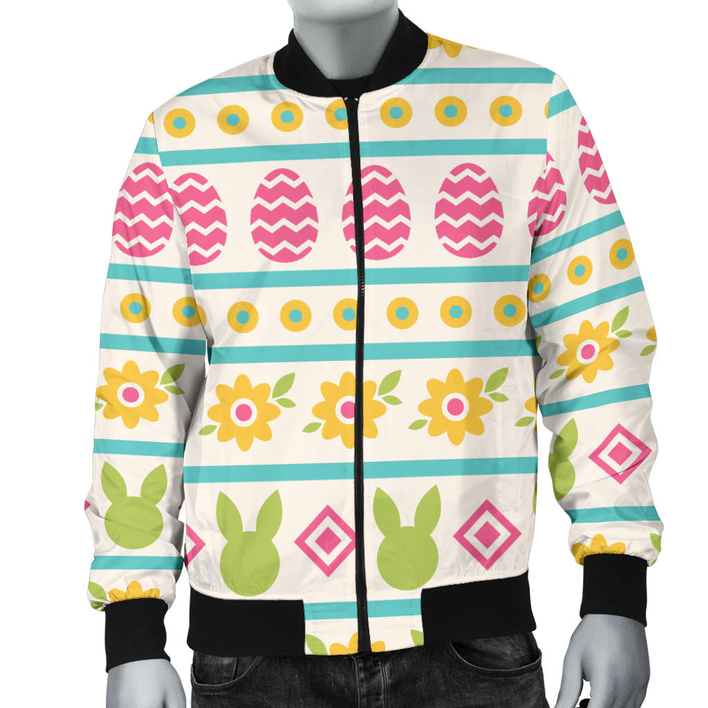 Easter Eggs Pattern Print Design RB016 Men Bomber Jacket
