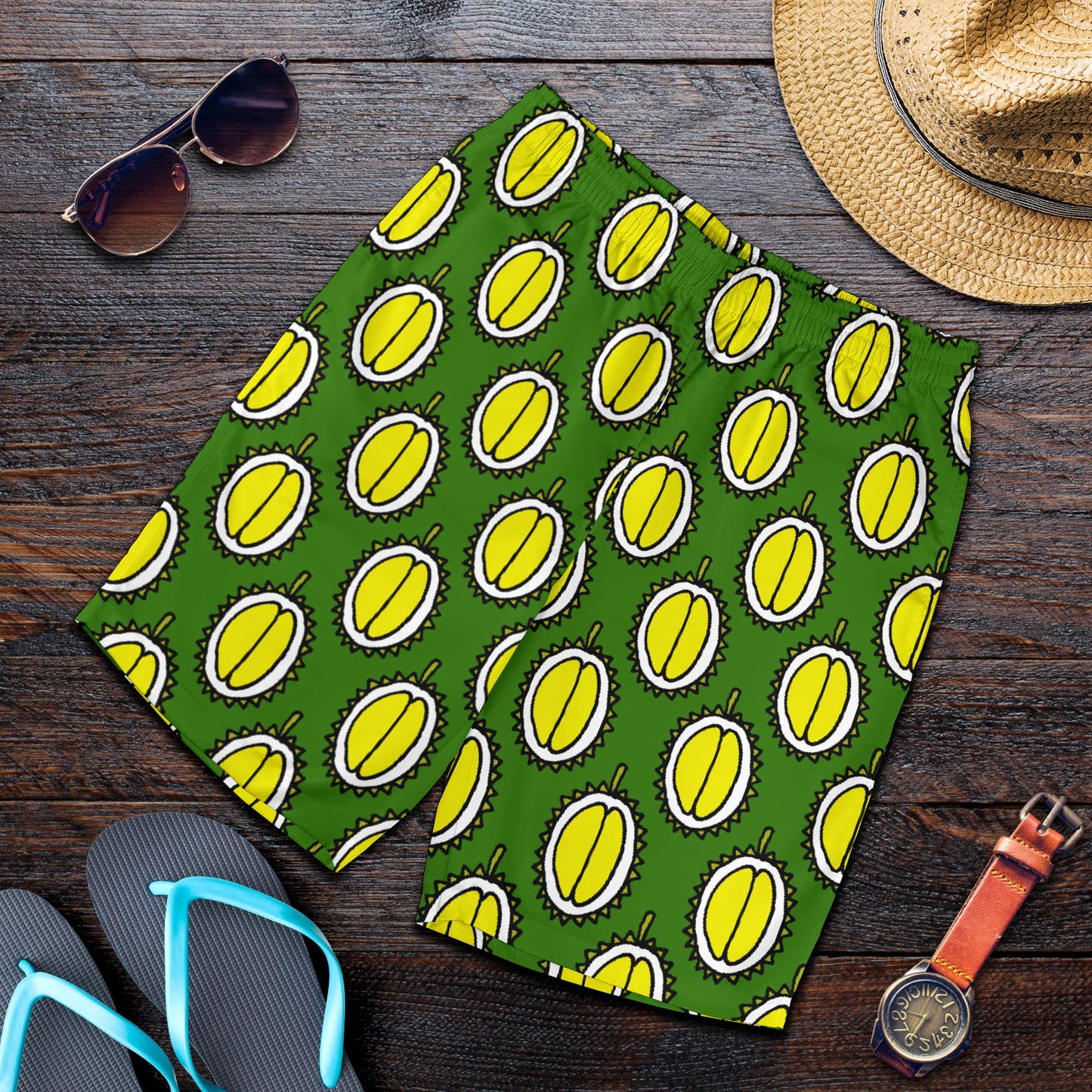 Durian Pattern Print Design DR01 Mens Shorts