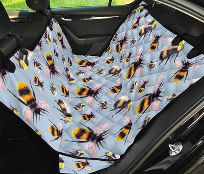 Bee Pattern Print Design BEE08 Rear Dog  Seat Cover