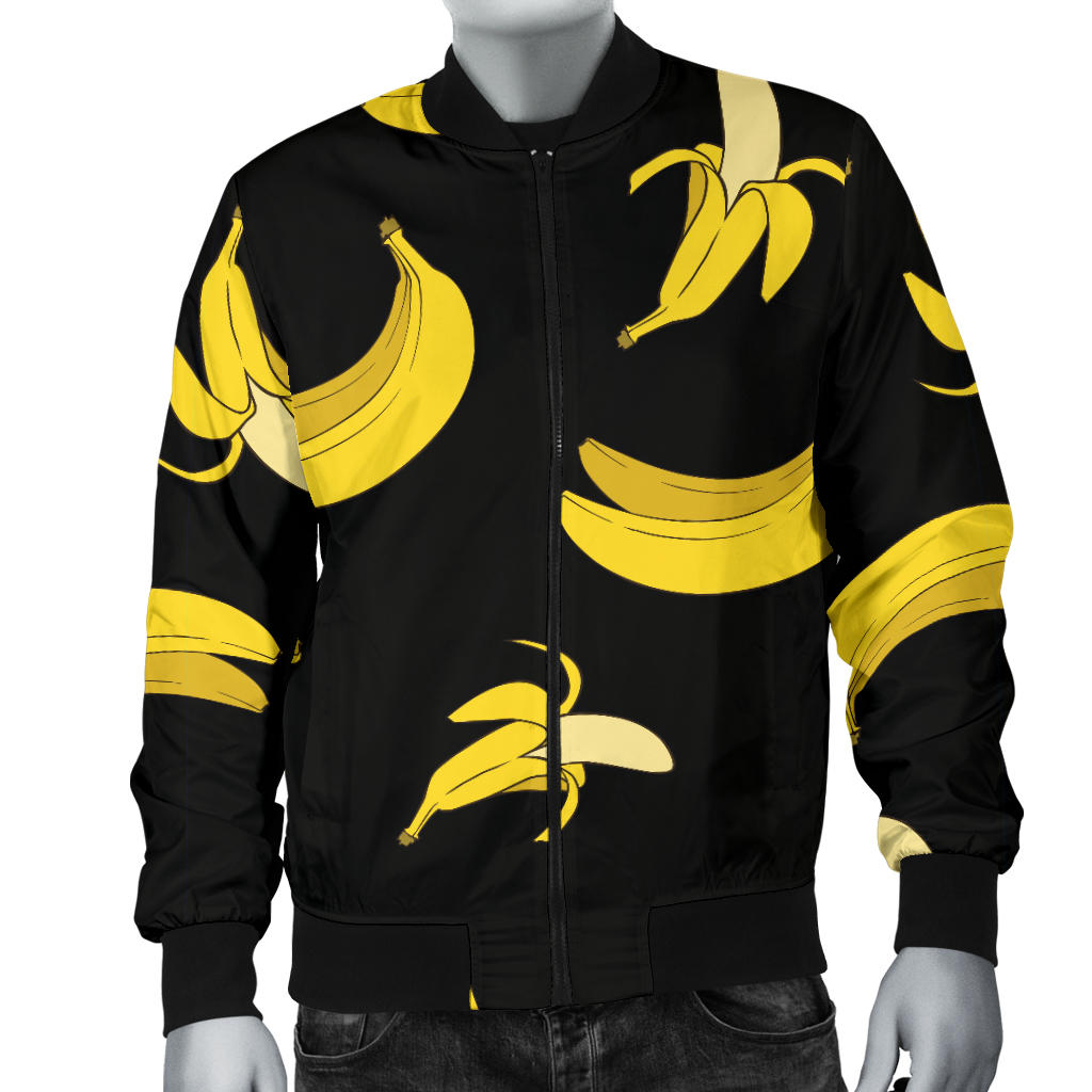 Banana Pattern Print Design BA05 Men Bomber Jacket