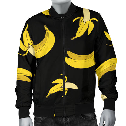 Banana Pattern Print Design BA05 Men Bomber Jacket