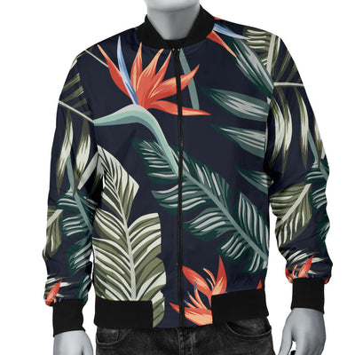 Bird Of Paradise Pattern Print Design BOP02 Men Bomber Jacket