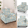 Daisy Pattern Print Design DS012 Armchair Slipcover