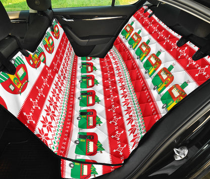 Camper Camping Ugly Christmas Design Print Rear Dog  Seat Cover