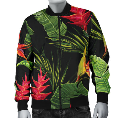 Bird Of Paradise Pattern Print Design BOP010 Men Bomber Jacket