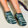 Sun Spot Tropical Palm Leaves hower Curtain Aqua Water Shoes