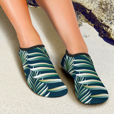 Sun Spot Tropical Palm Leaves hower Curtain Aqua Water Shoes