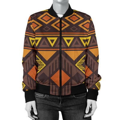 Navajo Pattern Print Design A06 Women's Bomber Jacket