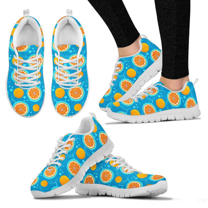 Grapefruit Pattern Print Design GF03 Sneakers White Bottom Shoes