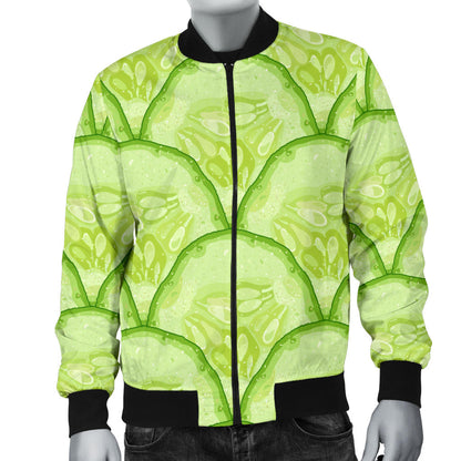 Cucumber Pattern Print Design CC04 Men Bomber Jacket