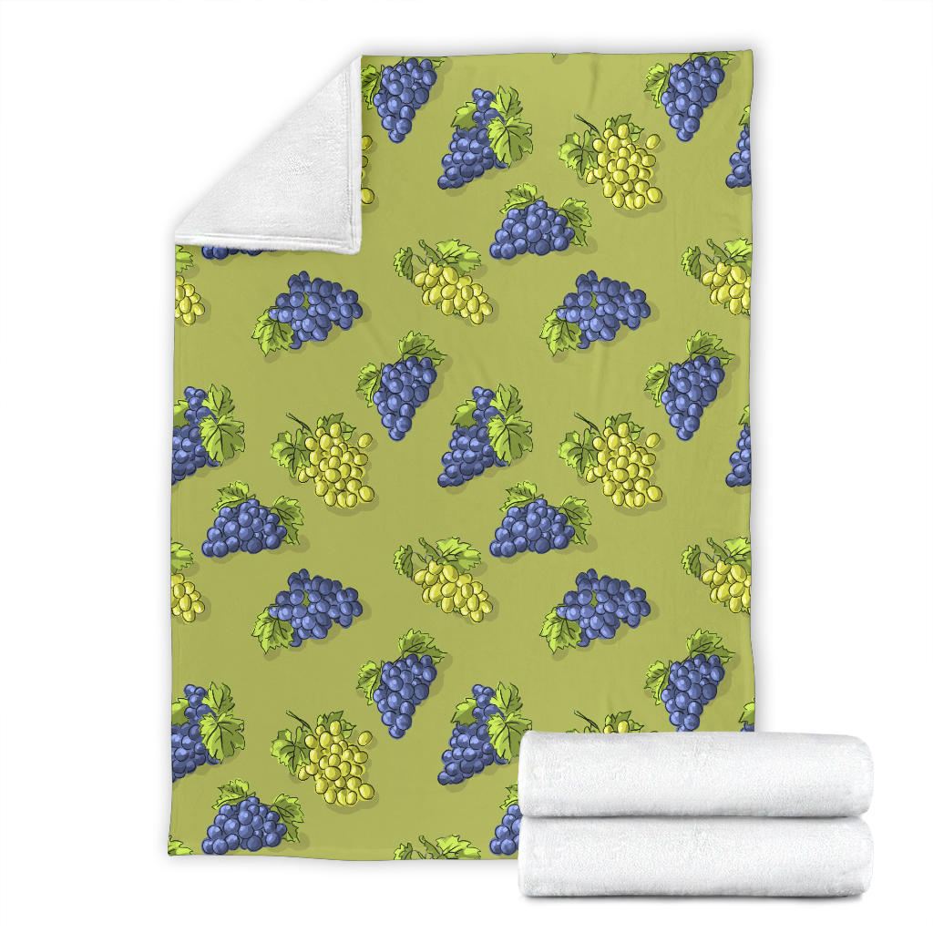Grape Pattern Print Design GP08 Fleece Blanket