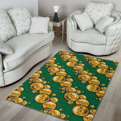 Bitcoin Pattern Print Design DO02 Area Rugs
