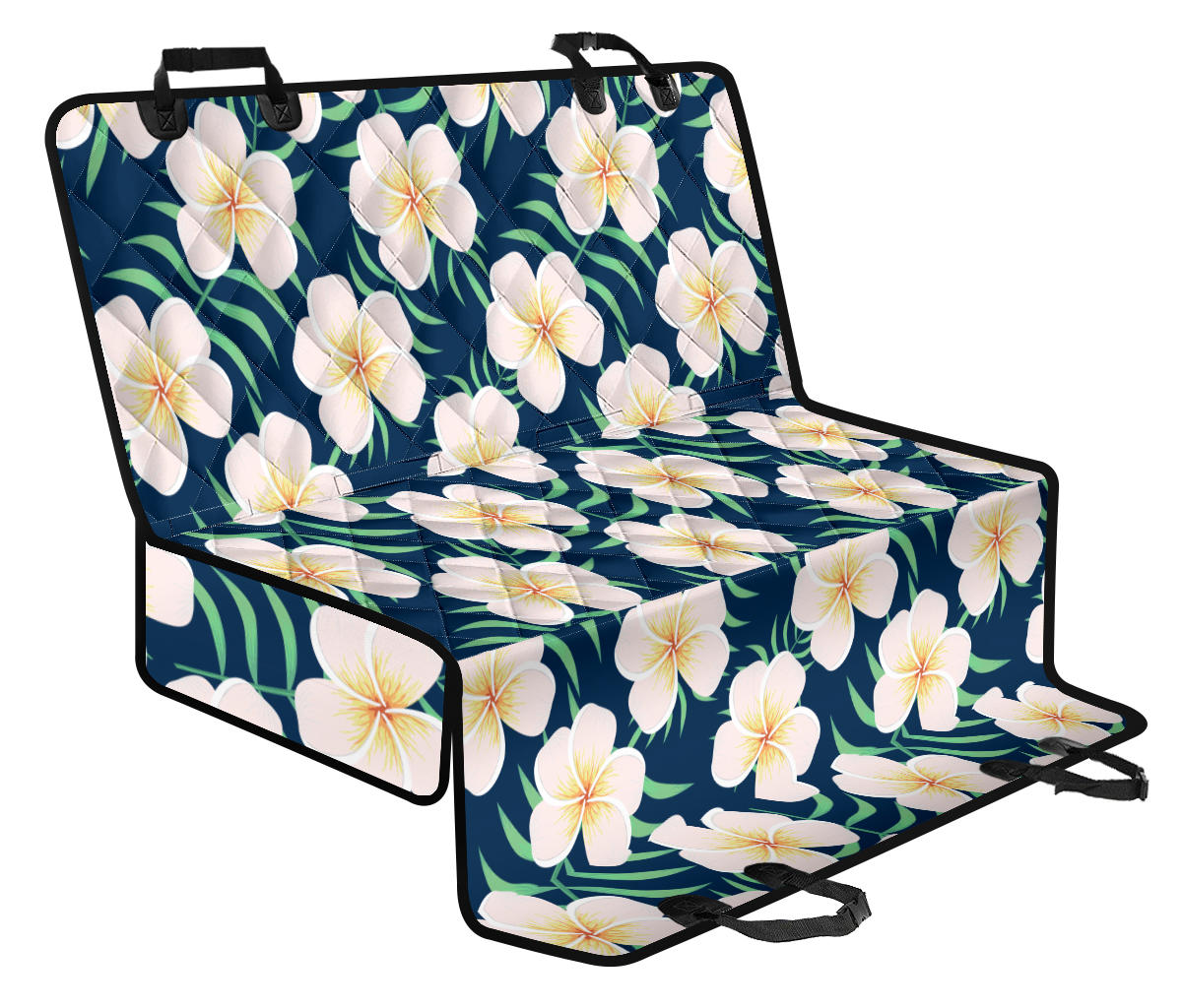 Pink Plumeria Pattern Print Design PM016 Rear Dog  Seat Cover